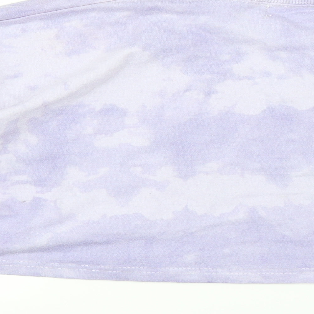 Missguided Womens Purple Pullover Sweatshirt Size 10 - tie dye