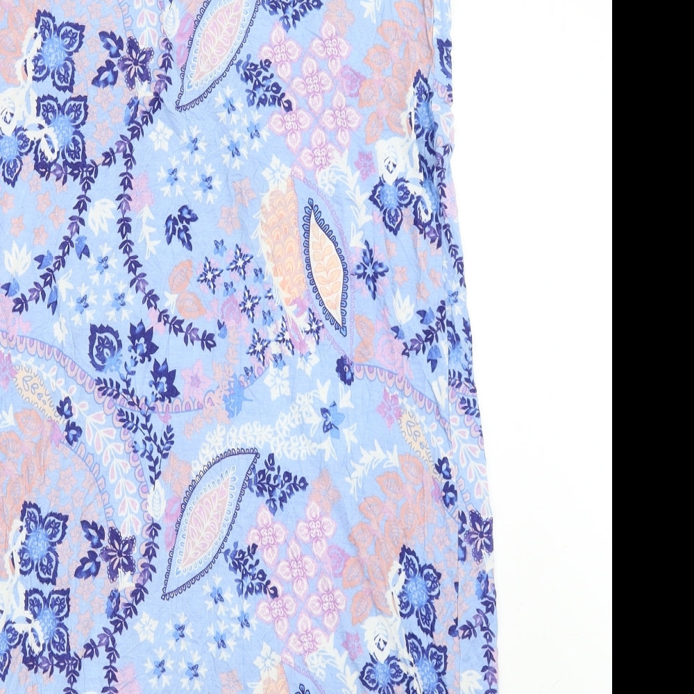 Debenhams Womens Blue Geometric Top Dress Size 14