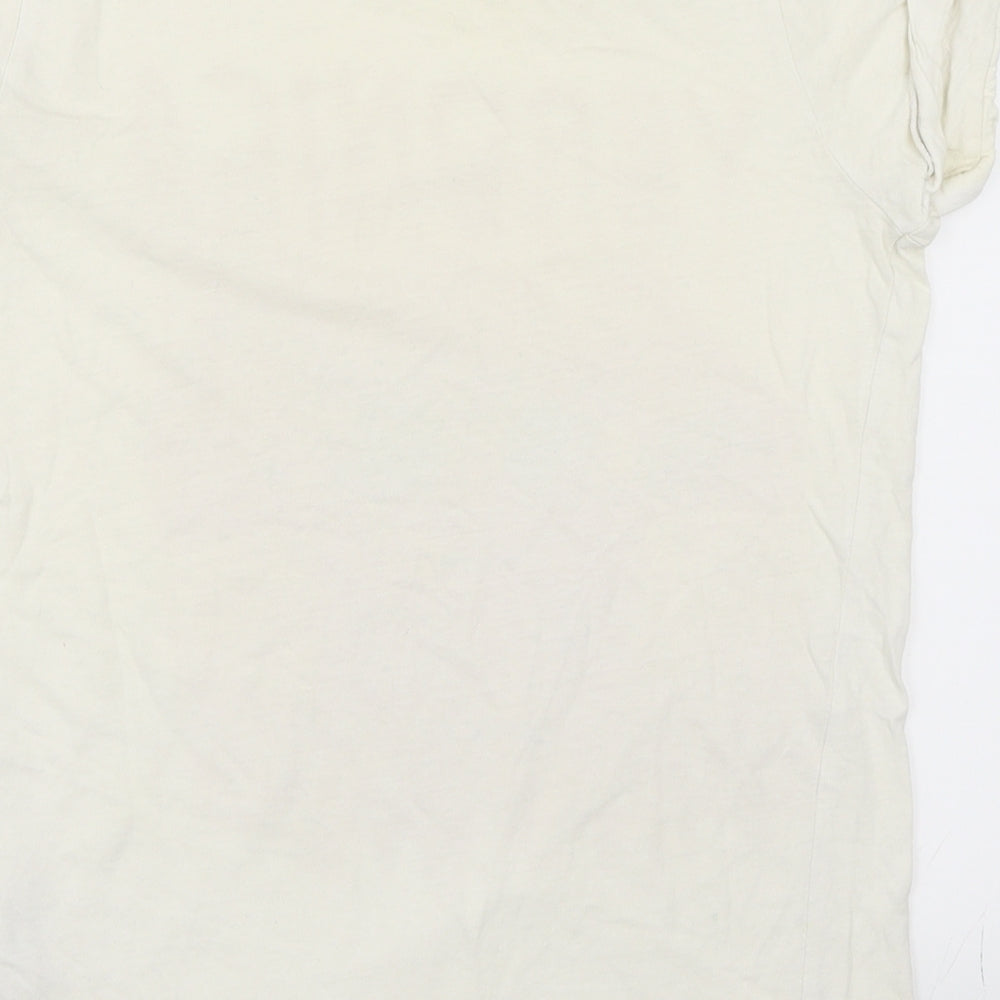 Earth Positive Womens Ivory Basic T-Shirt Size S