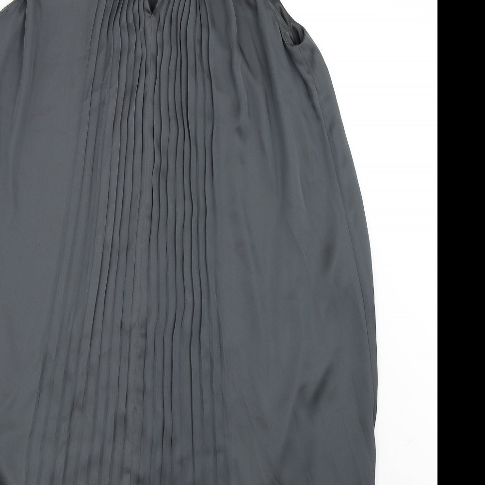 Preworn Womens Green Satin Shift Size M
