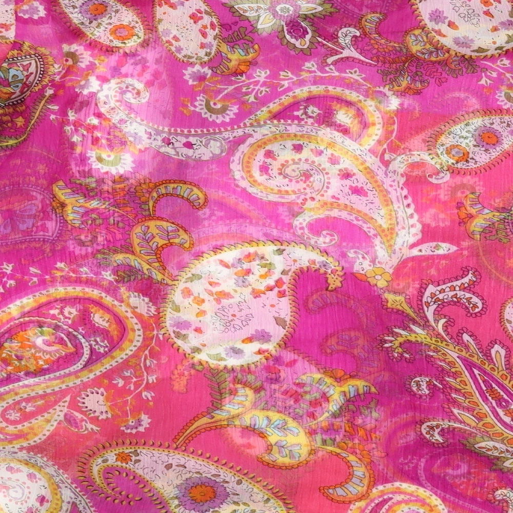kanizhka Womens Pink Floral Basic Blouse Size L