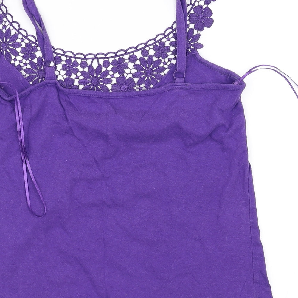 denim co Womens Purple Basic Blouse Size 10