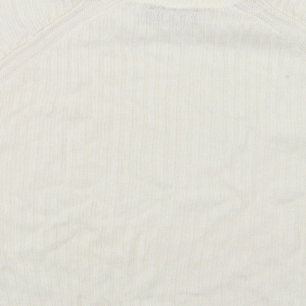 Marks and Spencer Womens White Pullover Jumper Size 16