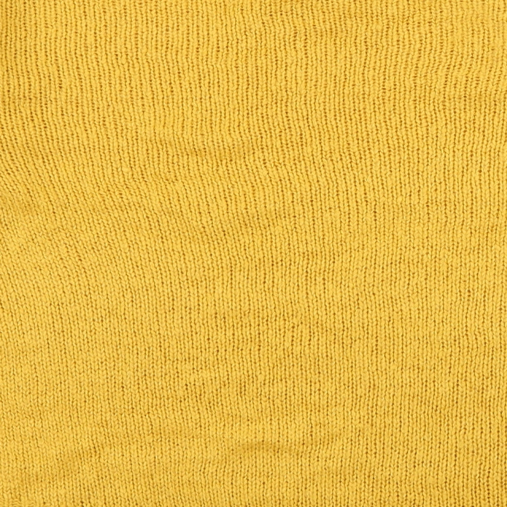 New Look Womens Yellow Knit Pullover Jumper Size S
