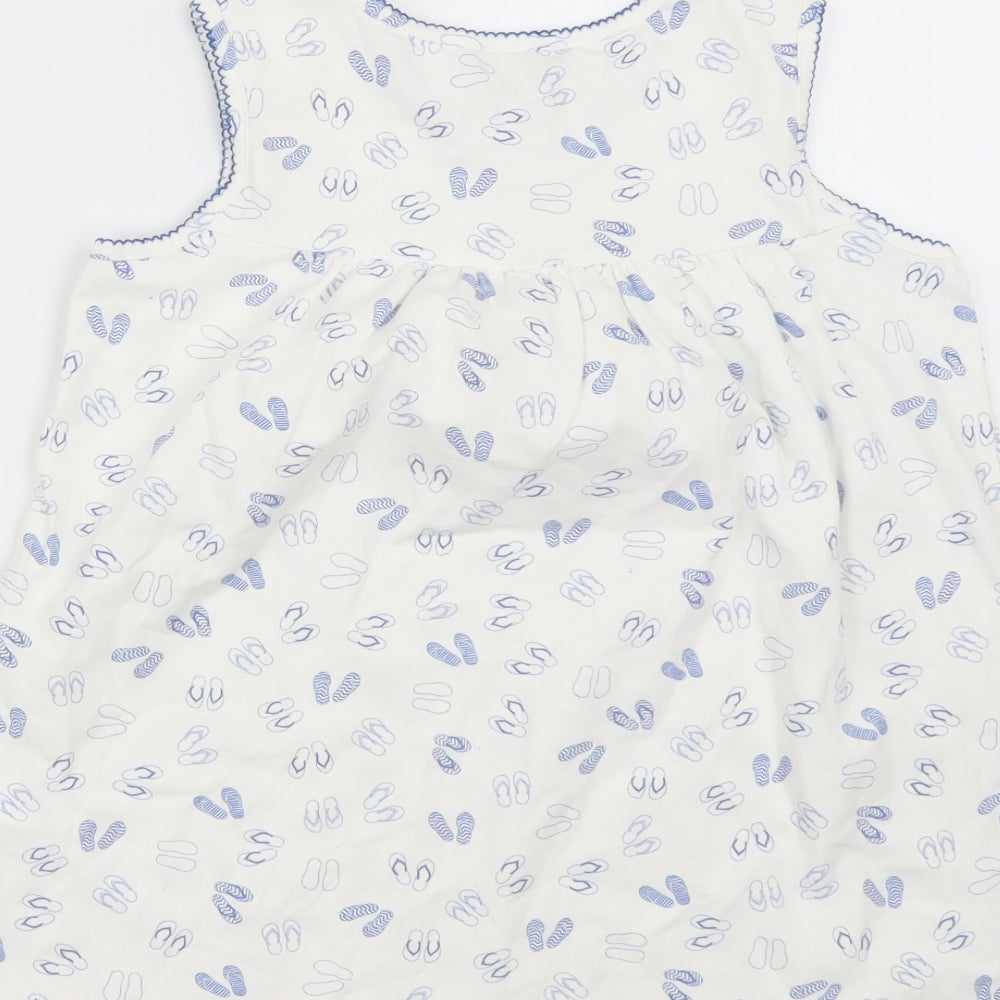 Miniman Girls White Basic Tank Size 12 Years