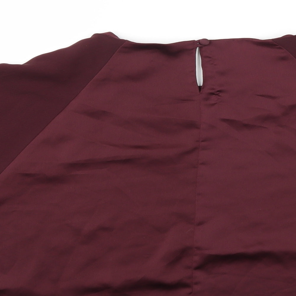 Topshop Womens Purple Basic Blouse Size 12