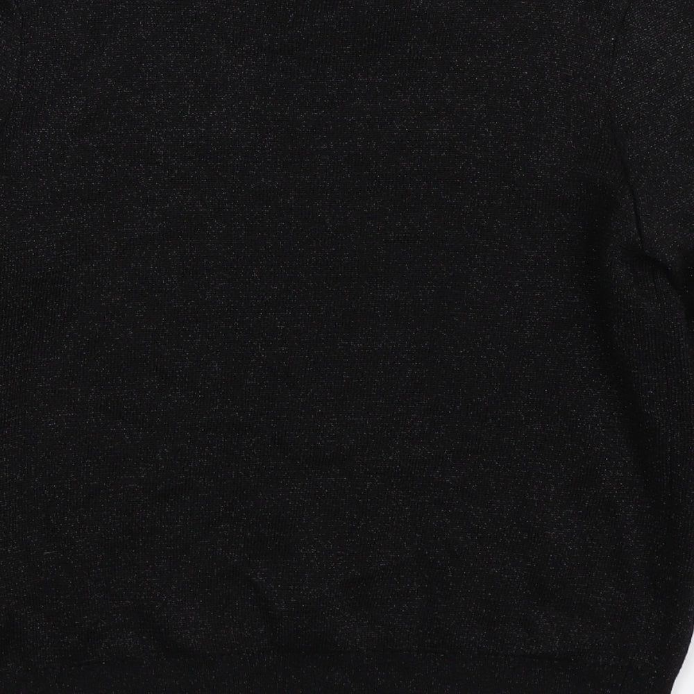 H&M Womens Black Knit Pullover Jumper Size S
