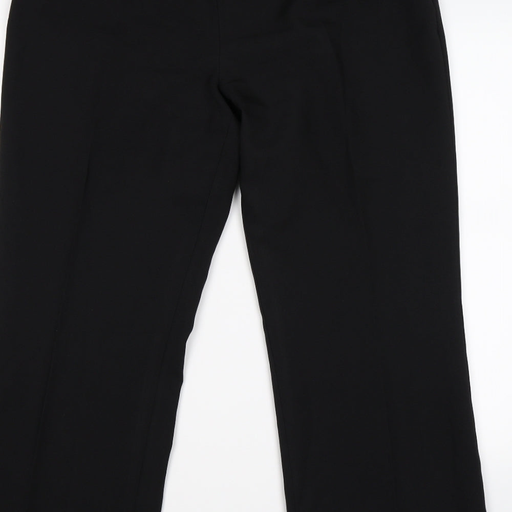 Classics Womens Black Trousers Size 14 L28 in - office work