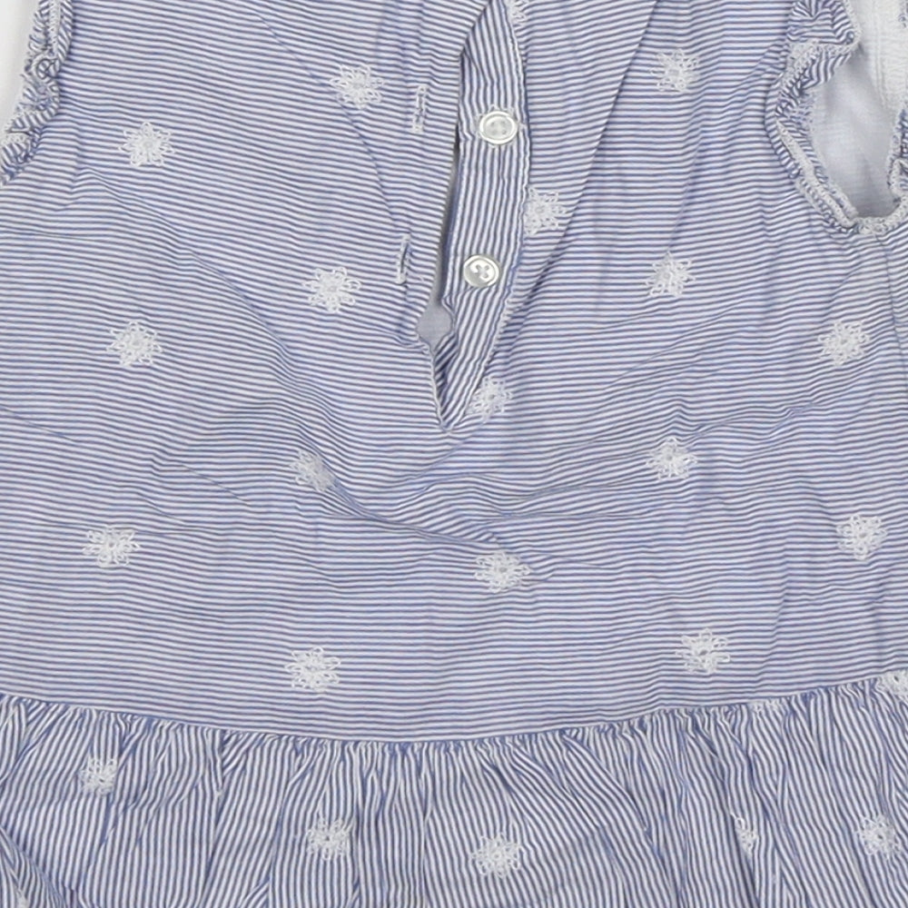 TU Girls Blue Floral Fit & Flare Size 12-18 Months