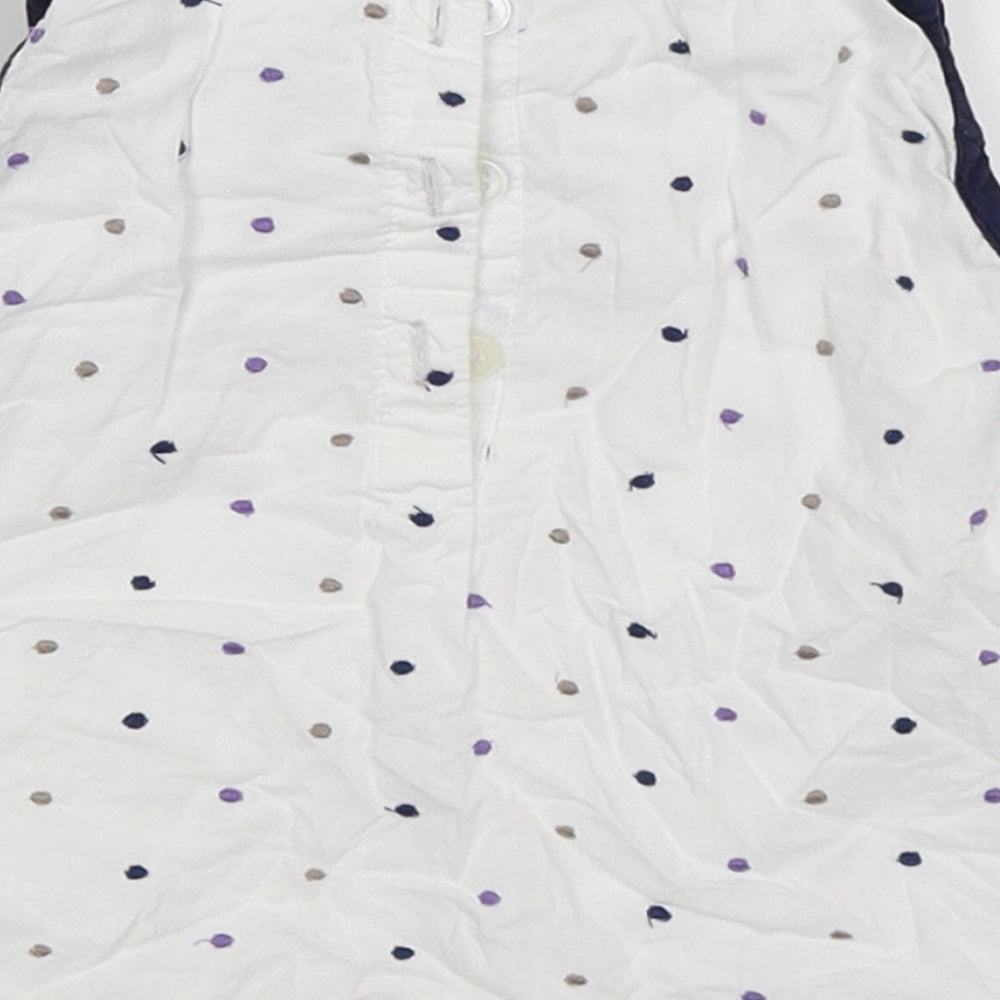TU Girls White Polka Dot Tunic T-Shirt Size 2-3 Years