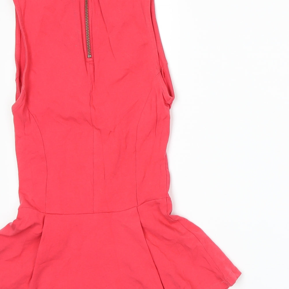 Topshop Womens Pink Basic Tank Size 8