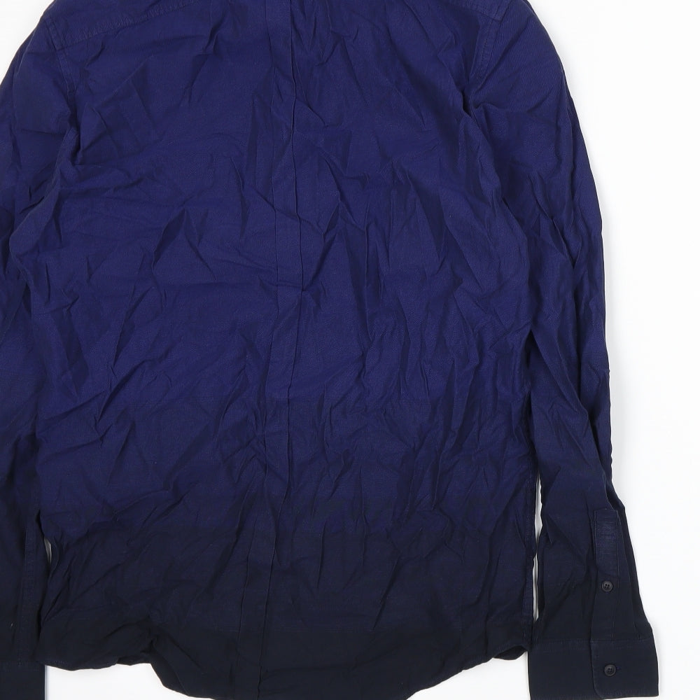 Seed Mens Blue Button-Up Size S