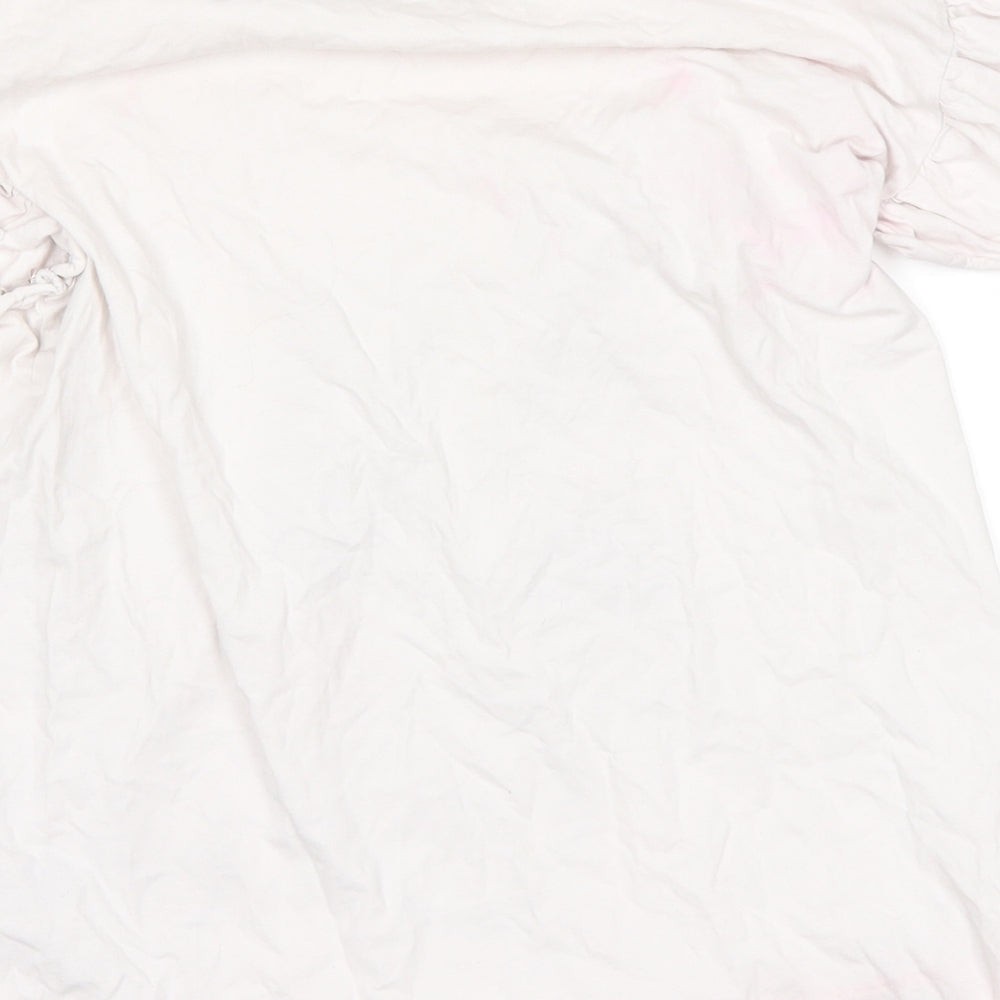 Marks & Spencer Girls White Basic T-Shirt Size 12-13 Years