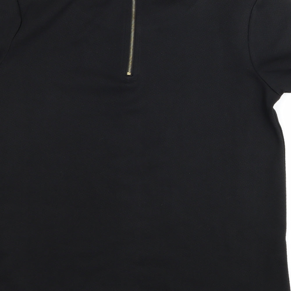 New Look Womens Black Basic T-Shirt Size 8