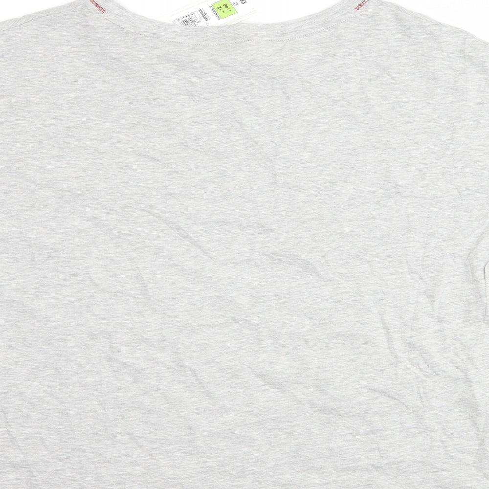 Marks and Spencer Womens Grey Top Pyjama Top Size 12 - slogan