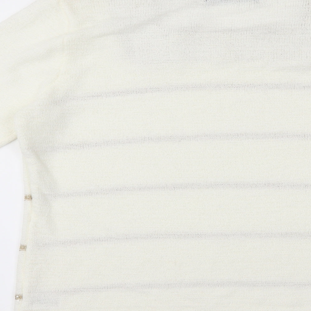 Bonmarché Womens White Basic T-Shirt Size S