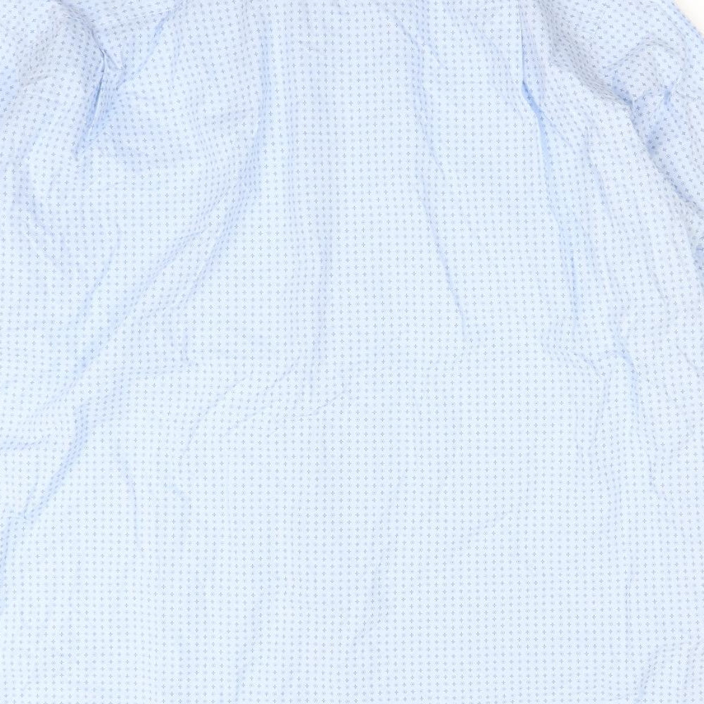 Preworn Mens Blue Argyle/Diamond Button-Up Size XL