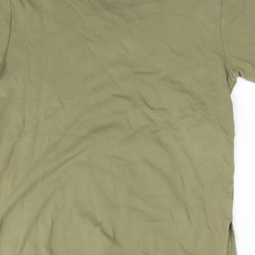 Ame Womens Green Basic T-Shirt One Size