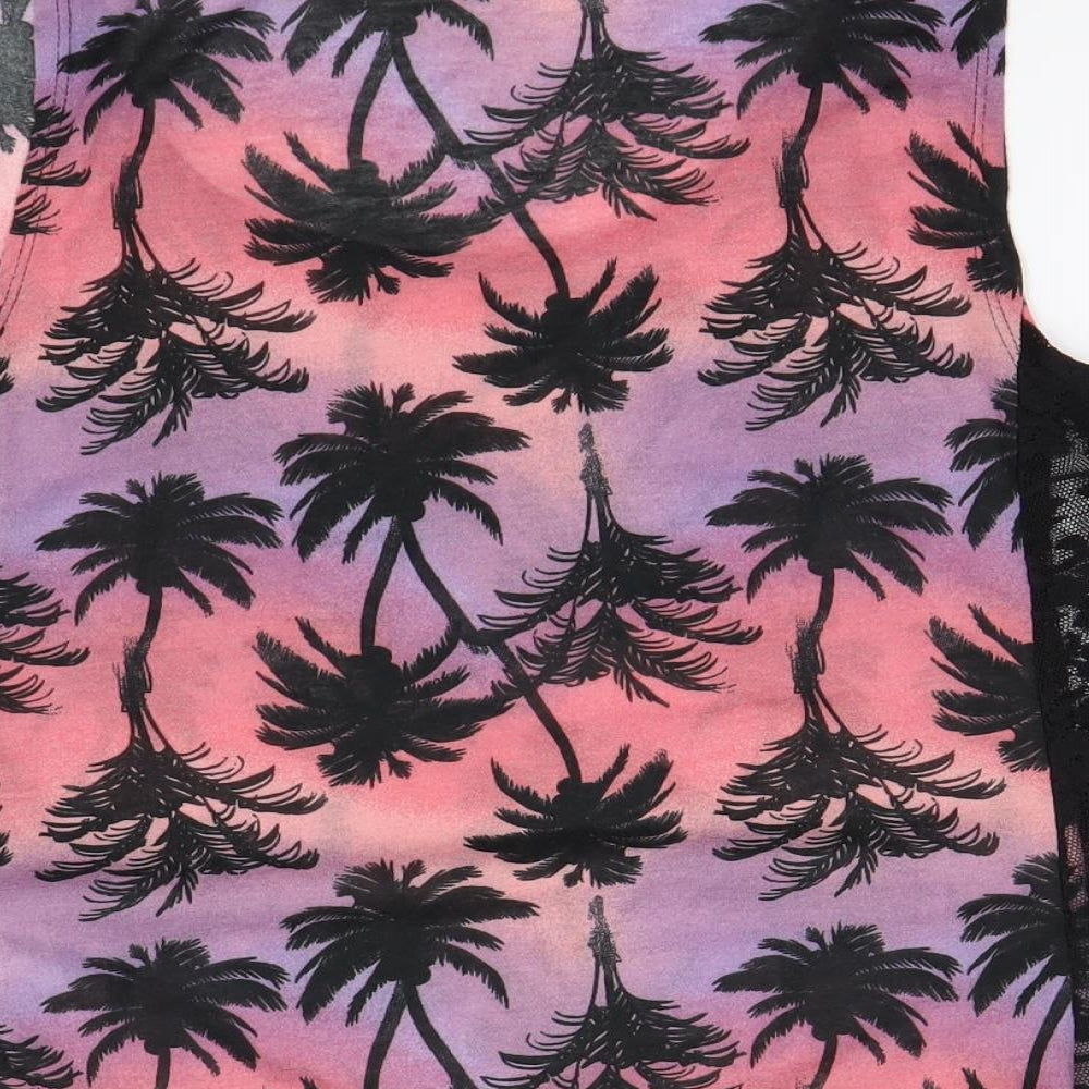 Atmosphere Womens Black Floral Basic Tank Size 14