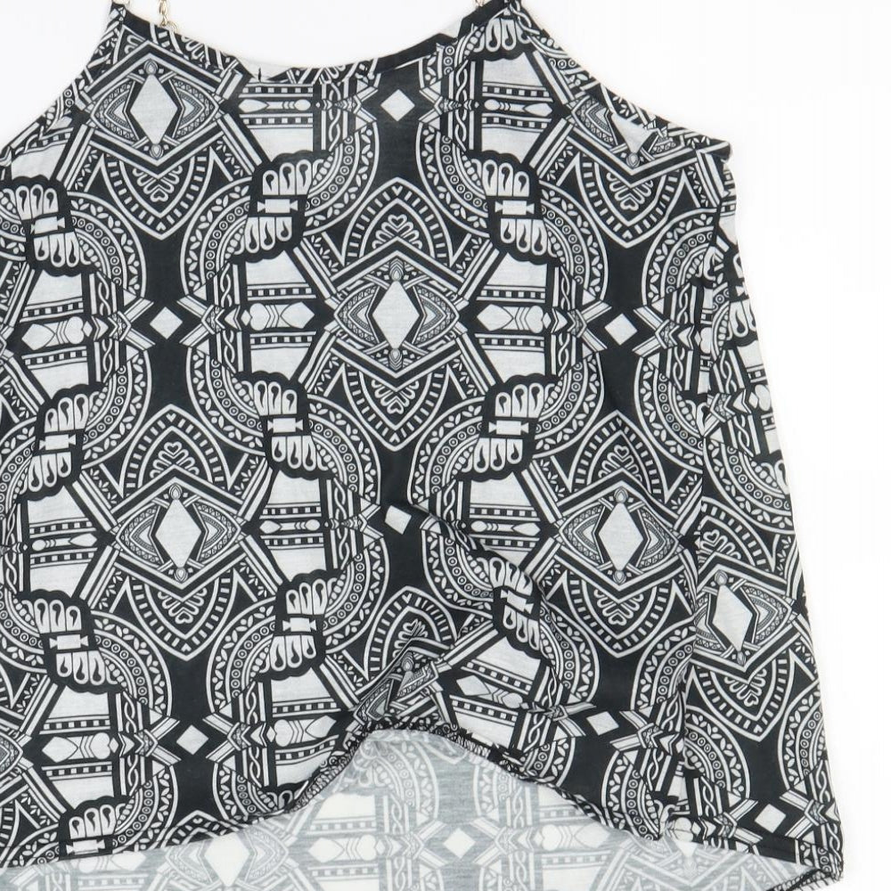 Atmosphere Womens Black Geometric Basic Tank Size 10