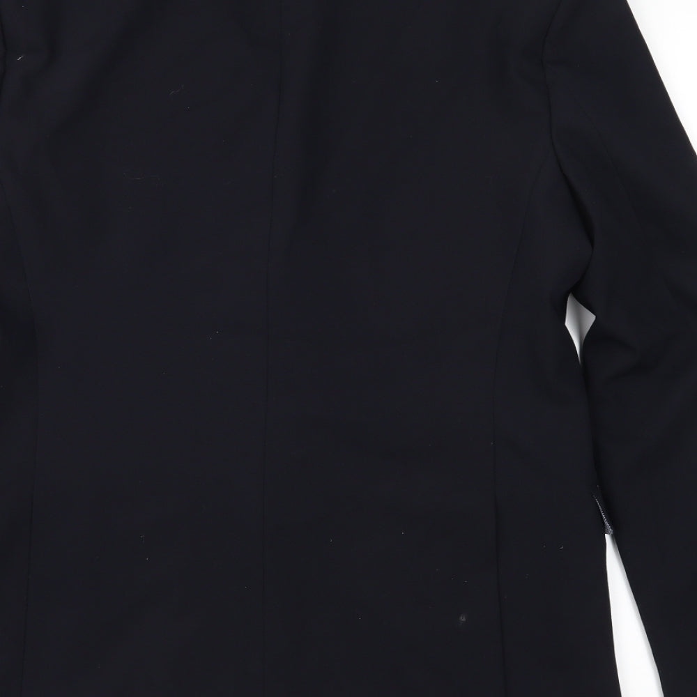 Brand and care label for Zara men’s blue jacket suit jacket, size 40