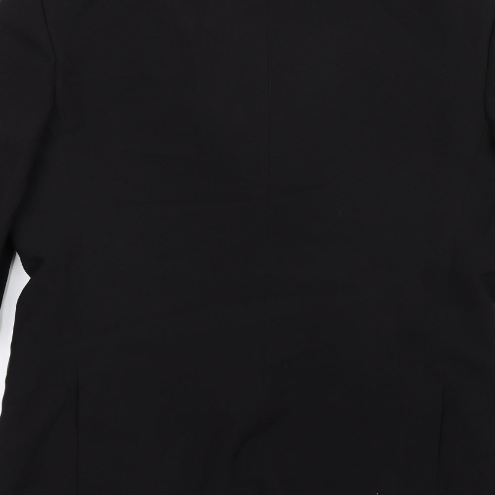 Cedar Wood State Mens Black Rayon Jacket Suit Jacket Size 38