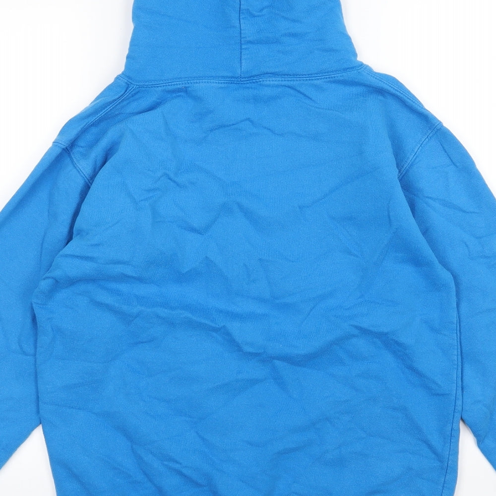 All We Do is Womens Blue Jersey Pullover Hoodie Size S - Lifeboat