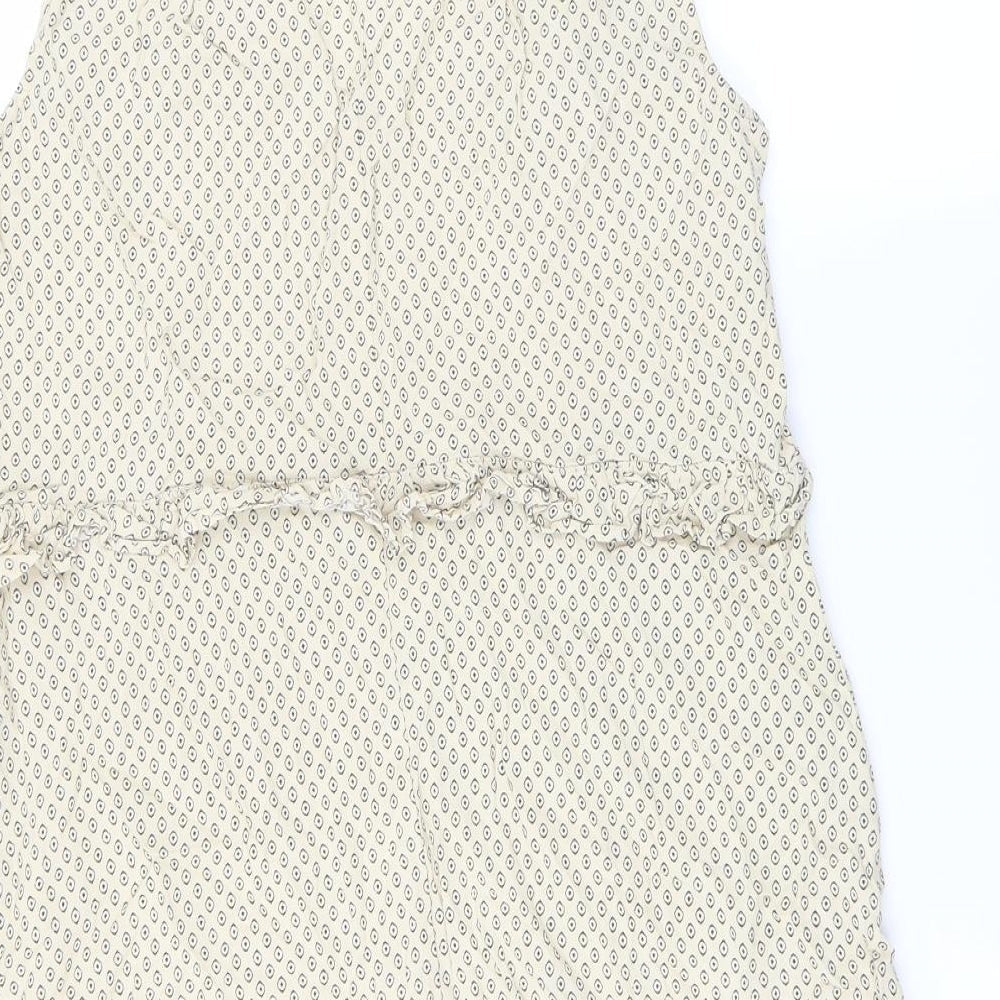 H&M Womens Beige Geometric Mini Size 12