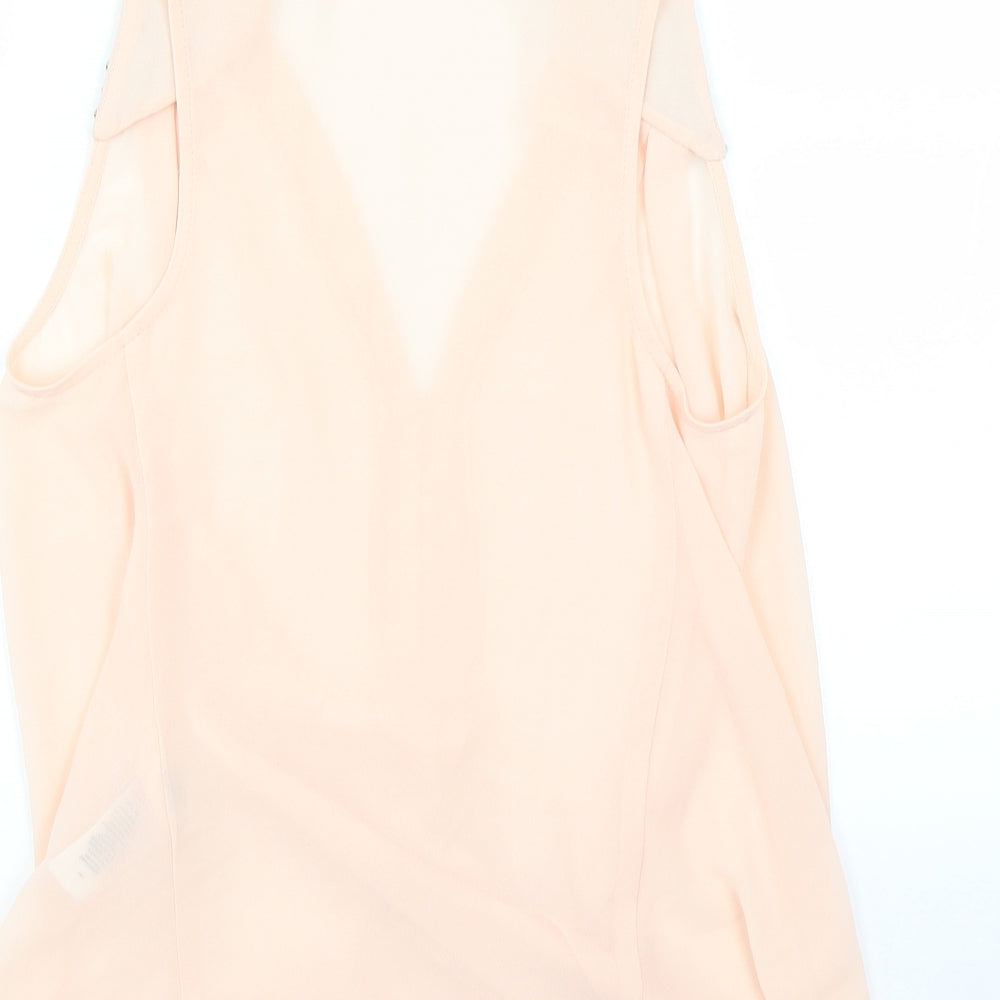 New Look Womens Pink Basic Blouse Size 8
