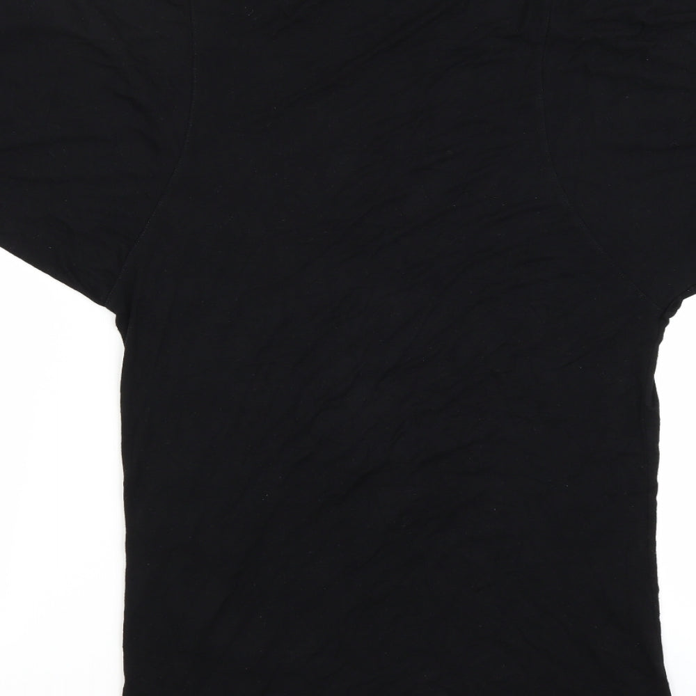 Alaniz Collection Womens Black Basic T-Shirt Size XS - Elastic sleeves