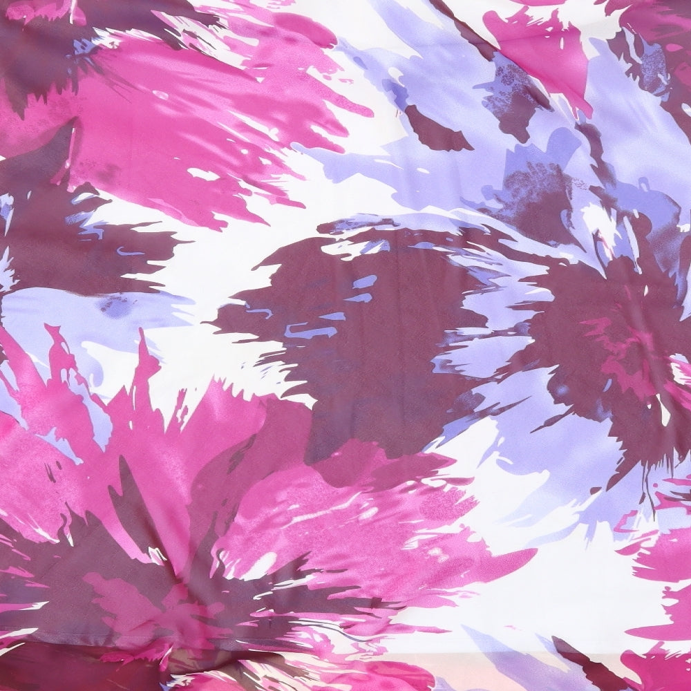 Victoria Layne Womens Pink Floral Flare Skirt Size 34 in