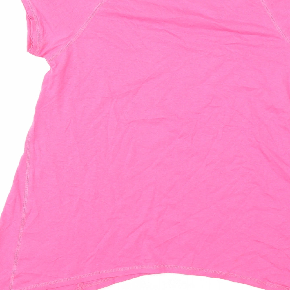 Marks and Spencer Womens Pink Basic T-Shirt Size 10