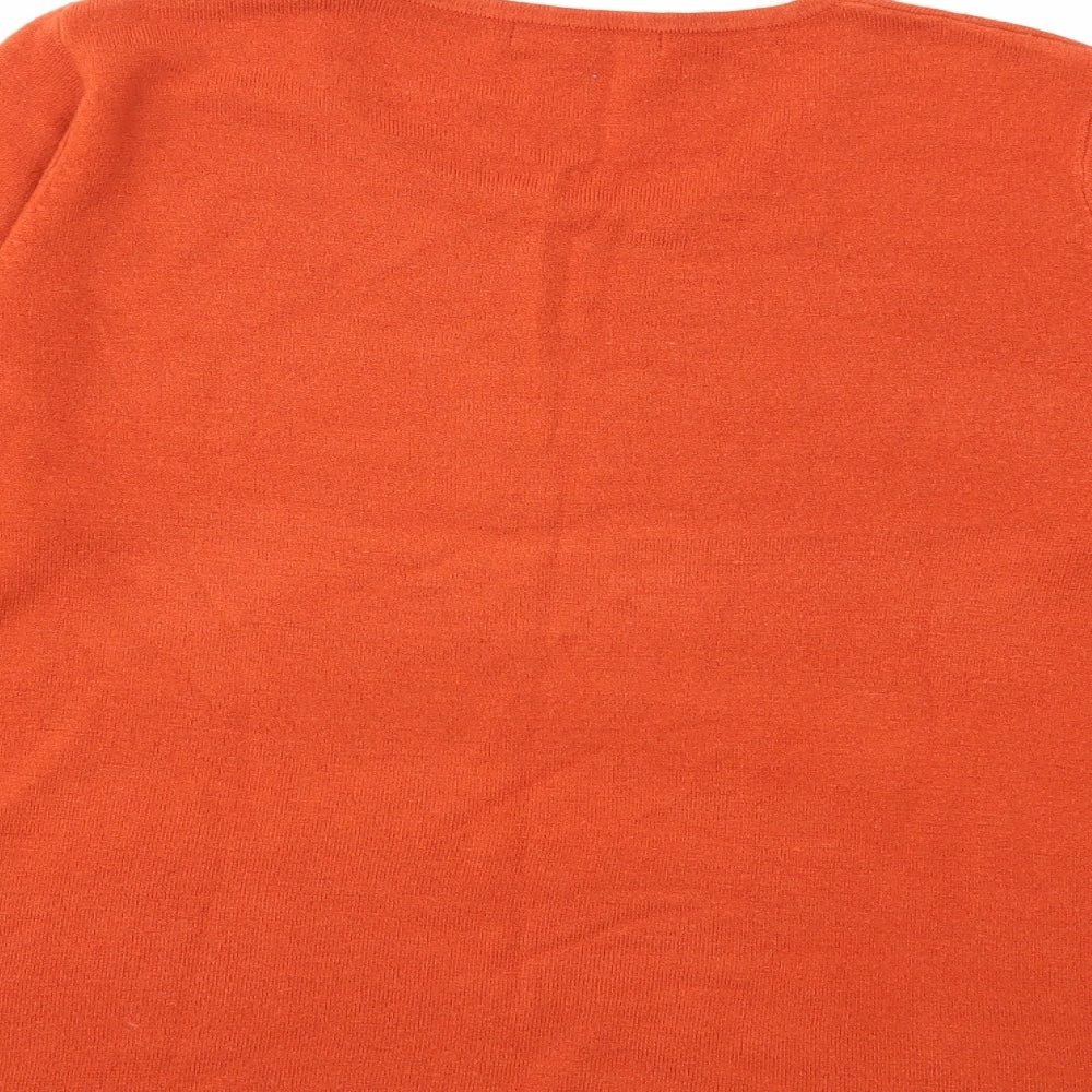 Bonmarché Womens Orange Pullover Jumper Size M