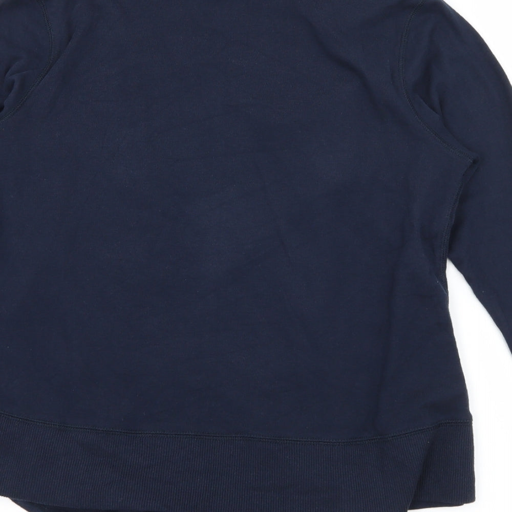 Marks & Spencer Womens Blue Jersey Cardigan Jumper Size 12