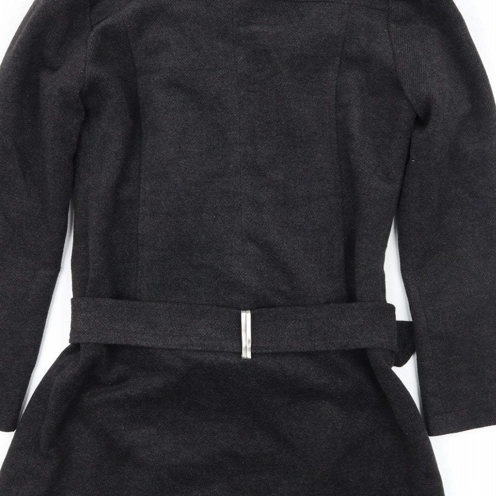 Altinay Womens Grey Pea Coat Coat Size S