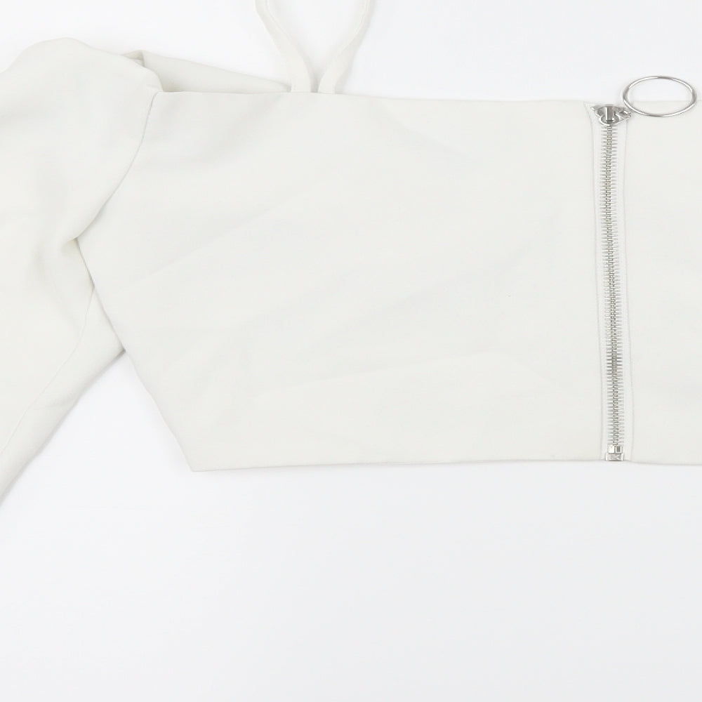 Topshop Womens White Basic Blouse Size 8