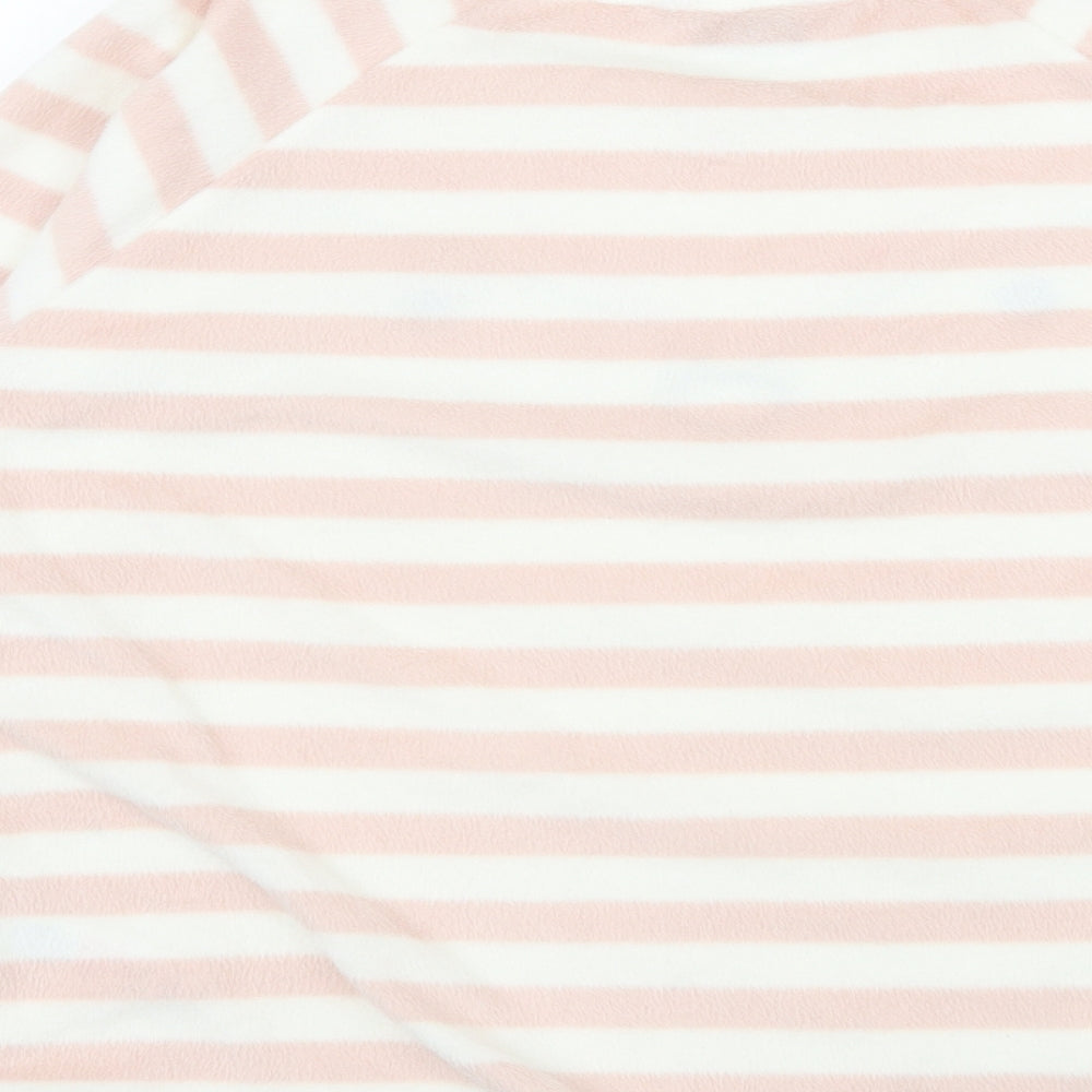 Dorothy Perkins Womens Pink Striped Microfibre Top Pyjama Top Size S - Raccoon