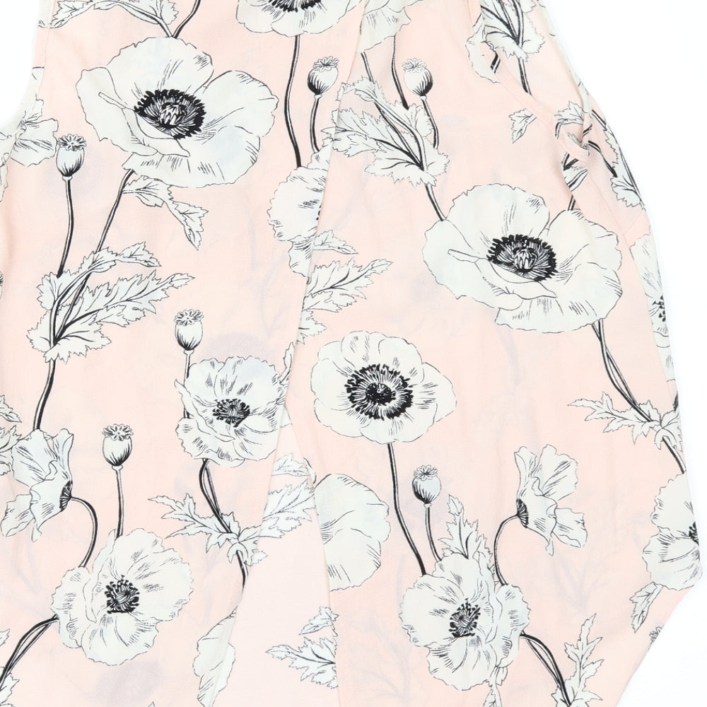 Primark Womens Pink Floral Tunic Blouse Size 8