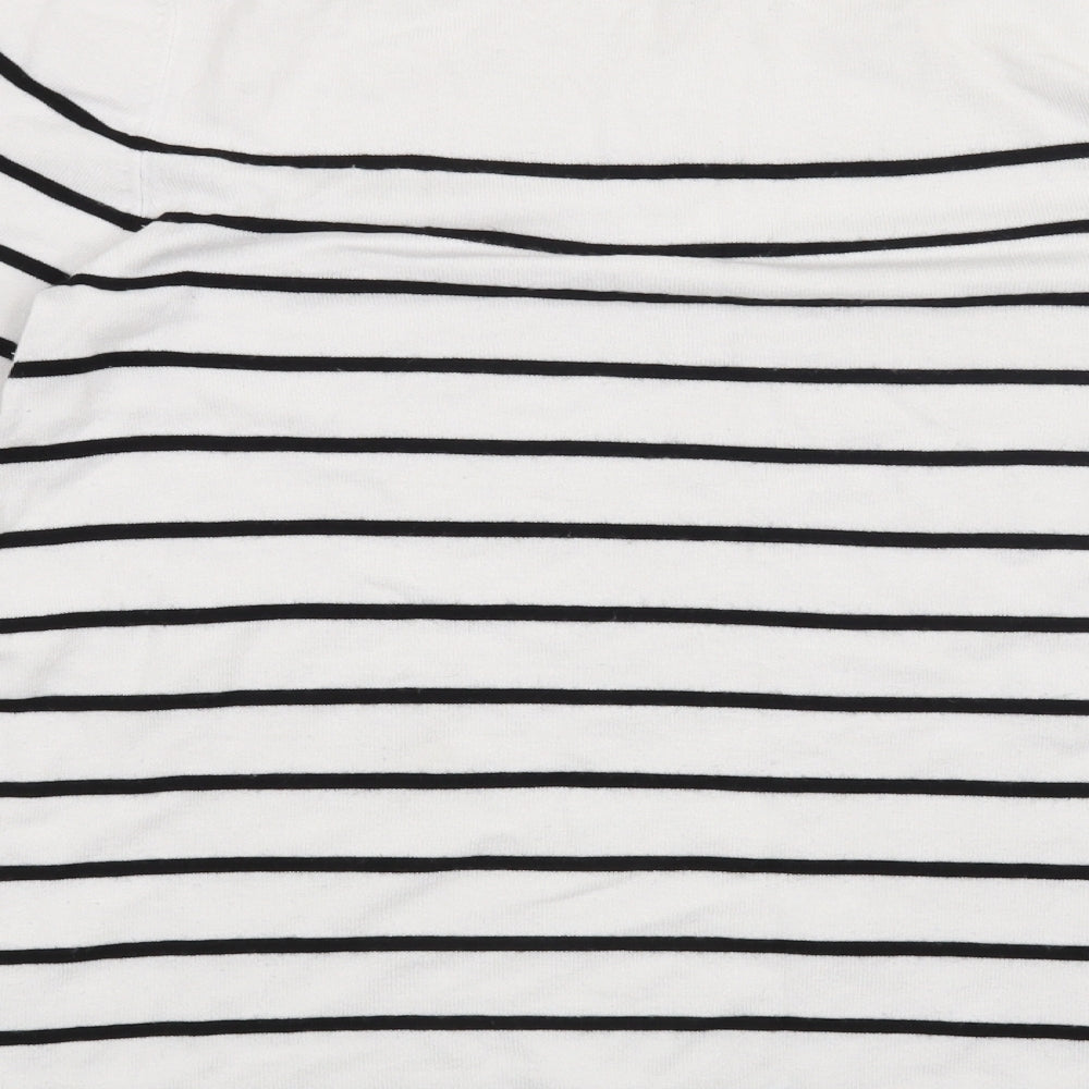 Street One Womens White Striped Pullover Jumper Size 12