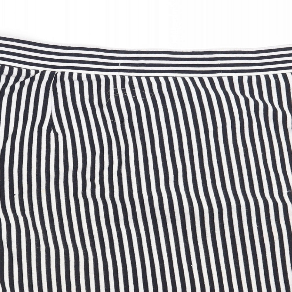Stradivarius Womens Blue Striped Mini Skirt Size L