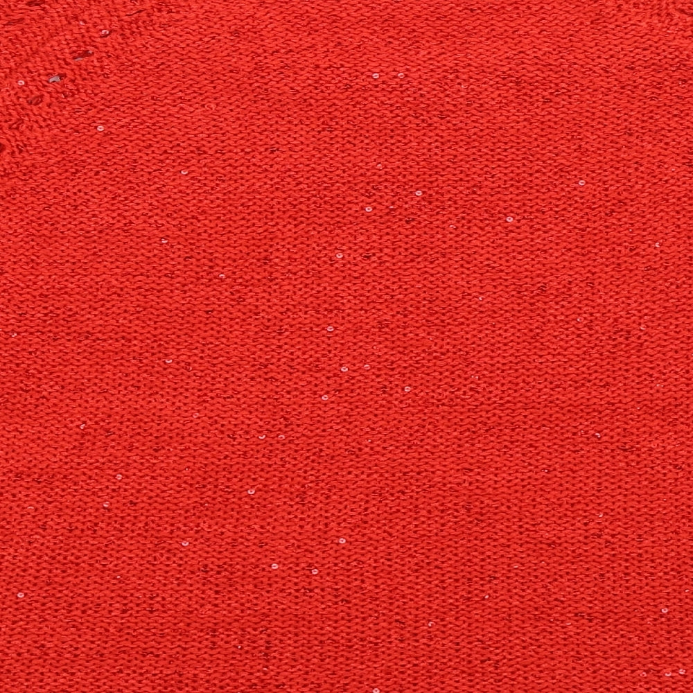 Pebble Bay Womens Red Knit Pullover Jumper Size M