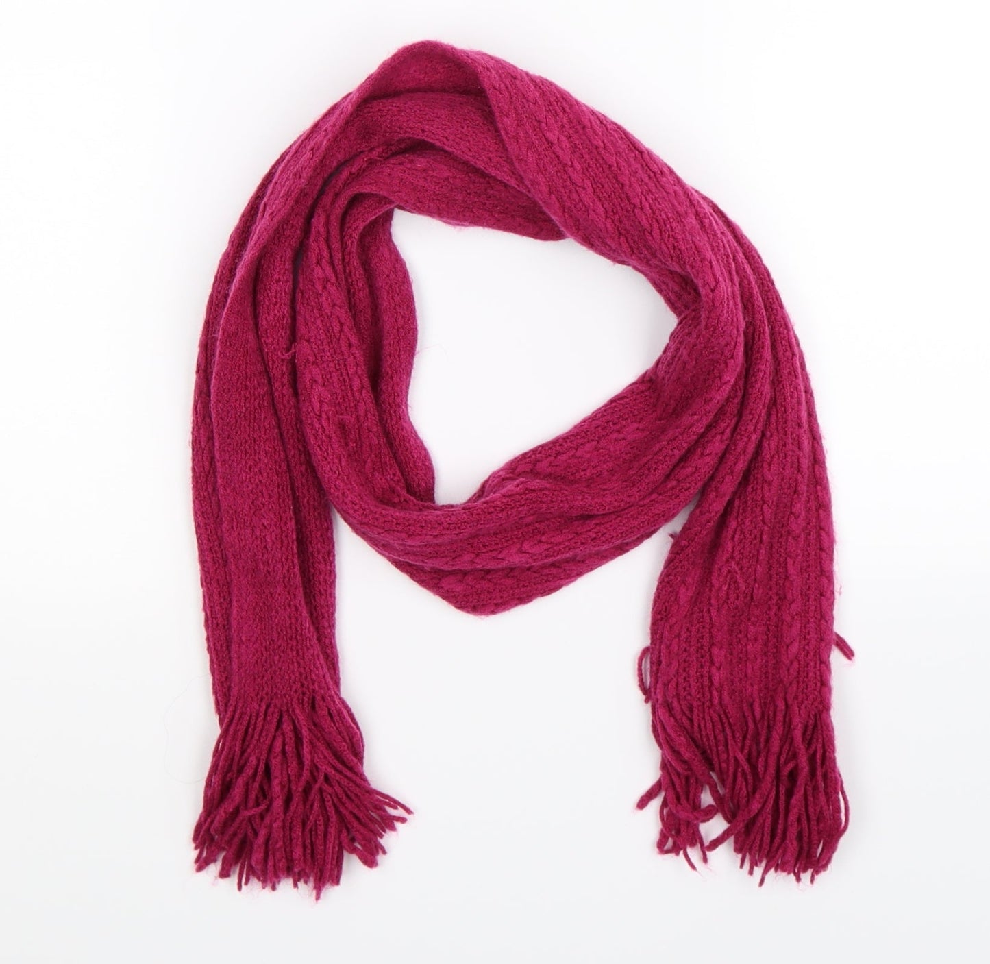 Preworn Womens Pink Knit Scarf