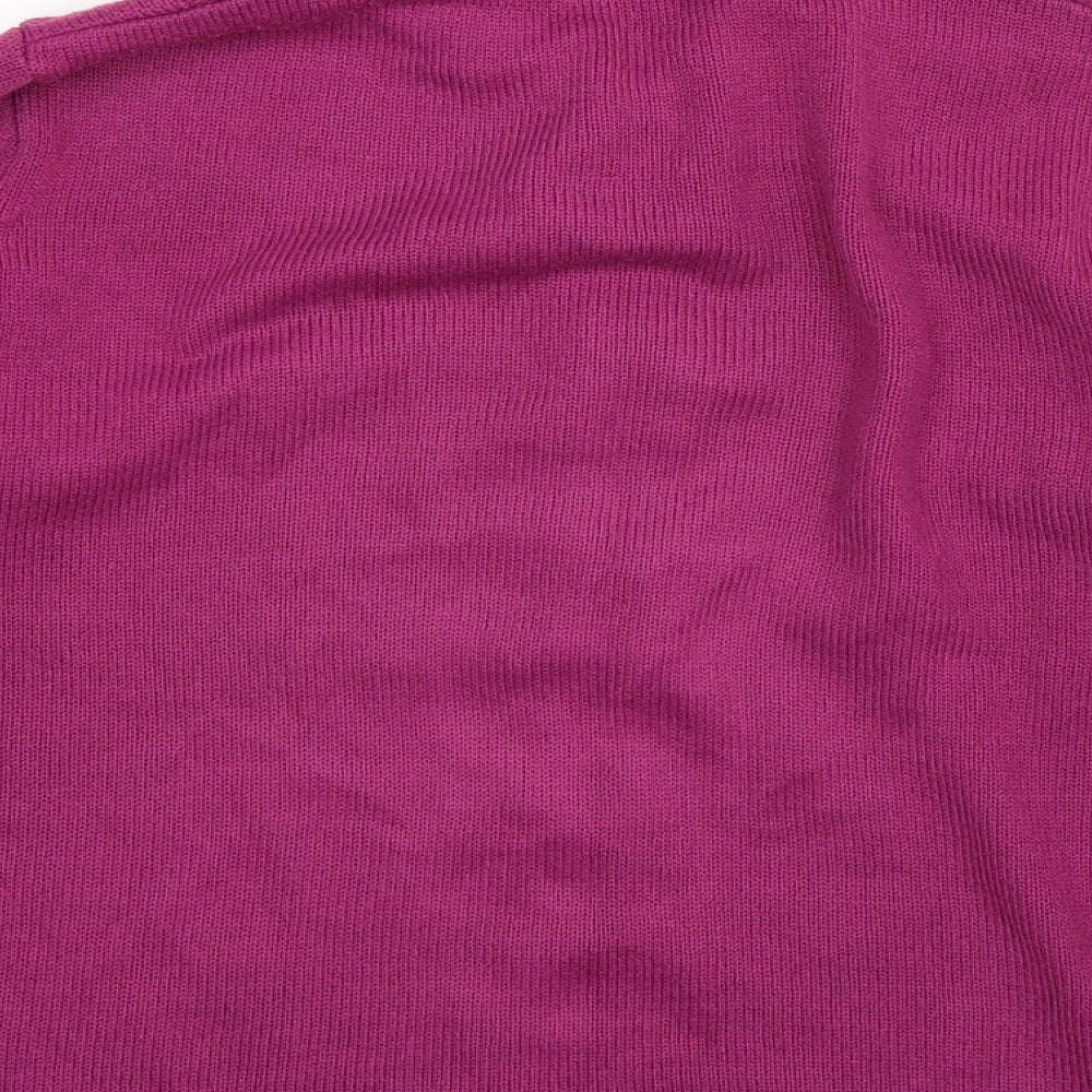 Bonmarché Womens Purple Knit Cardigan Jumper Size M