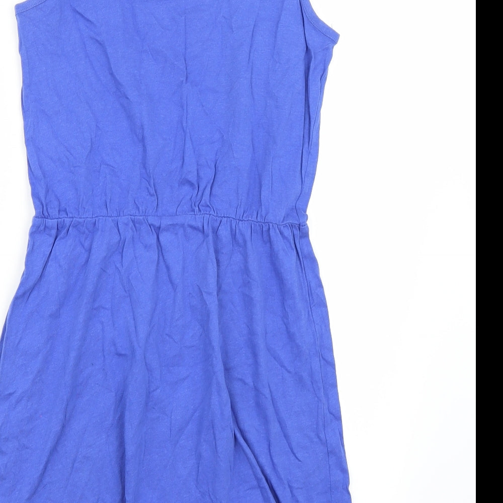 Easy Womens Blue A-Line Size 10