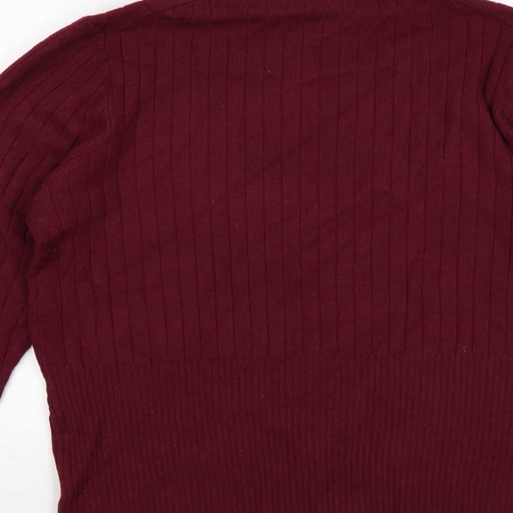 Per Una Womens Purple Striped Pullover Jumper Size 16