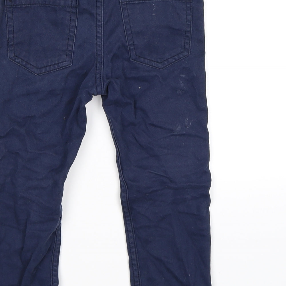 H&M Boys Blue Velour Straight Jeans Size 2-3 Years