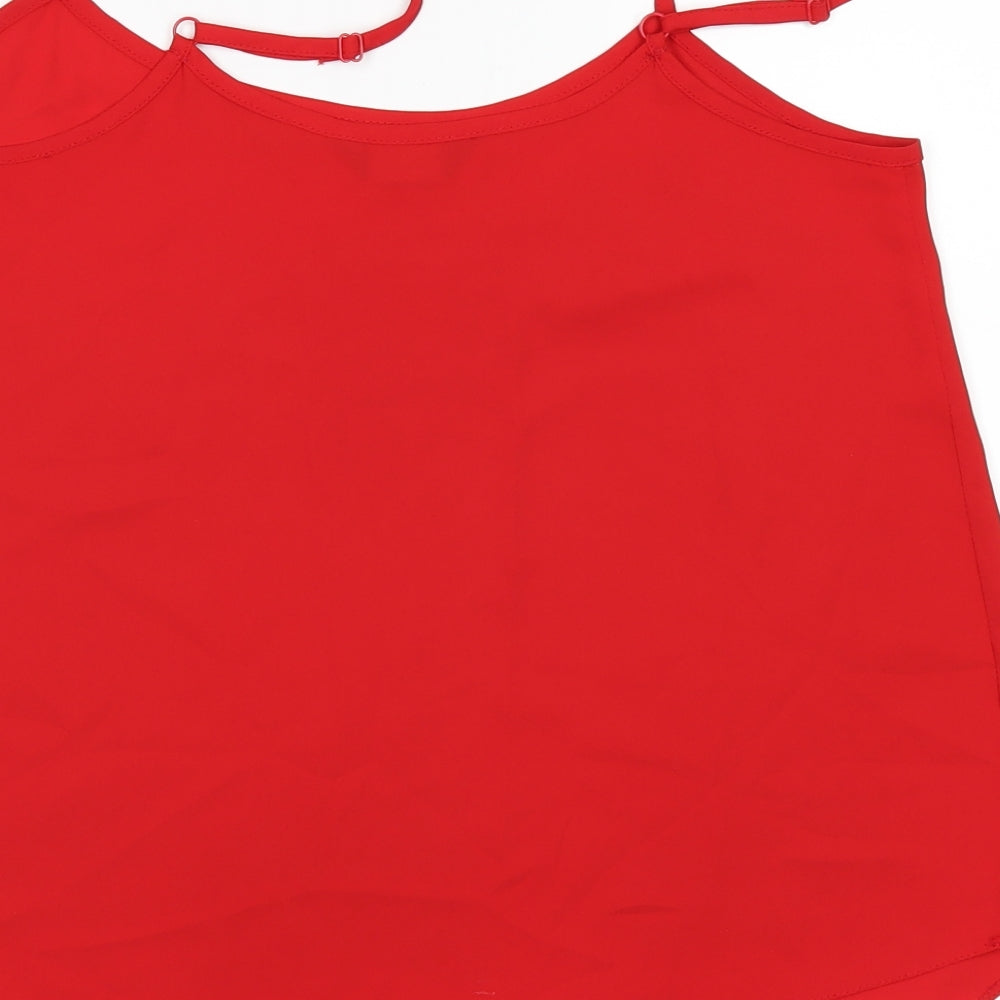 Dorothy Perkins Womens Red Basic T-Shirt Size 12
