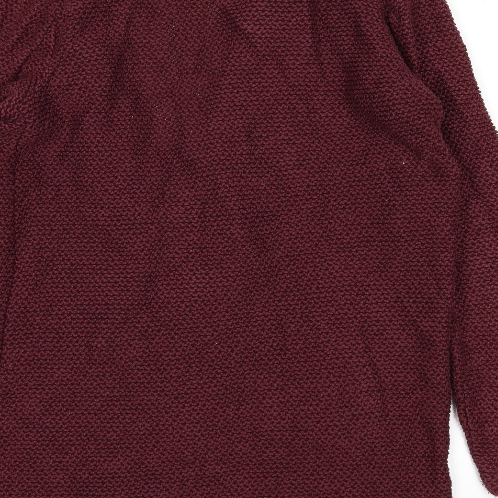 New Look Womens Red Cardigan Jumper Size 10