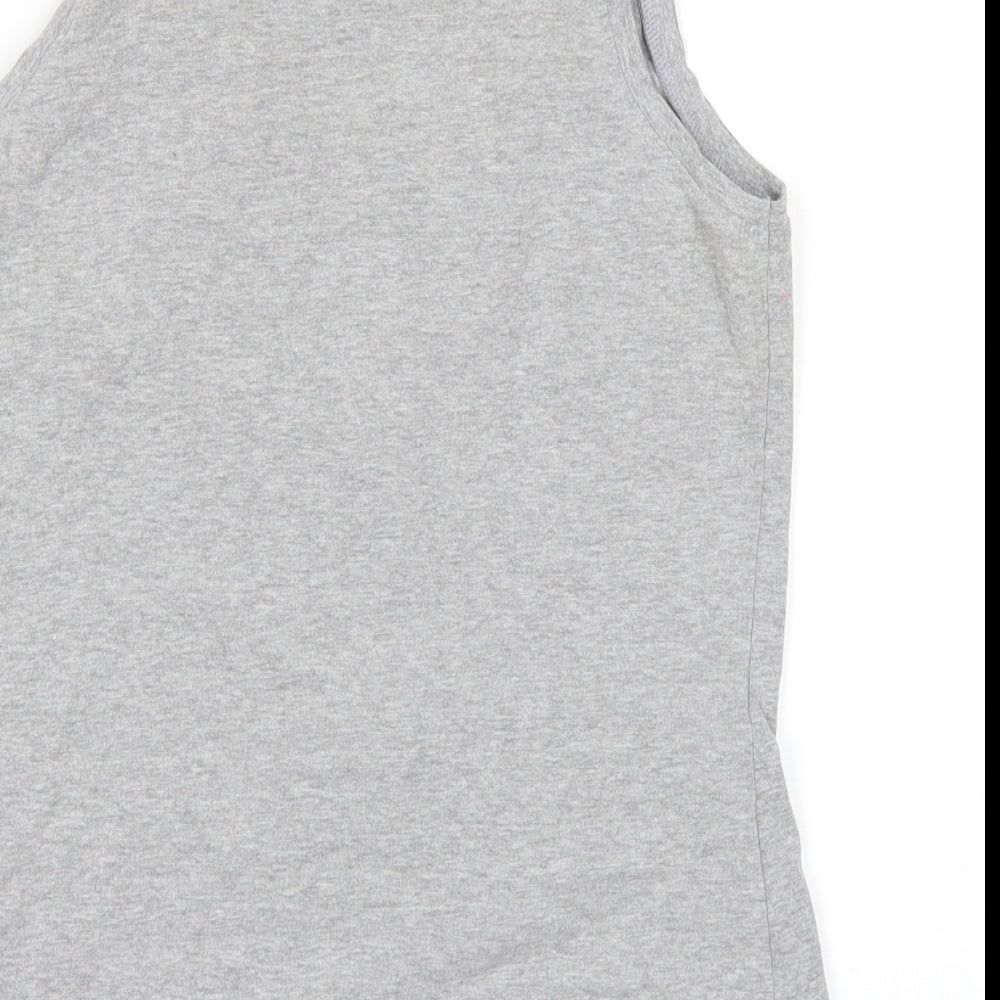 boux Womens Grey Basic Tank Size 12