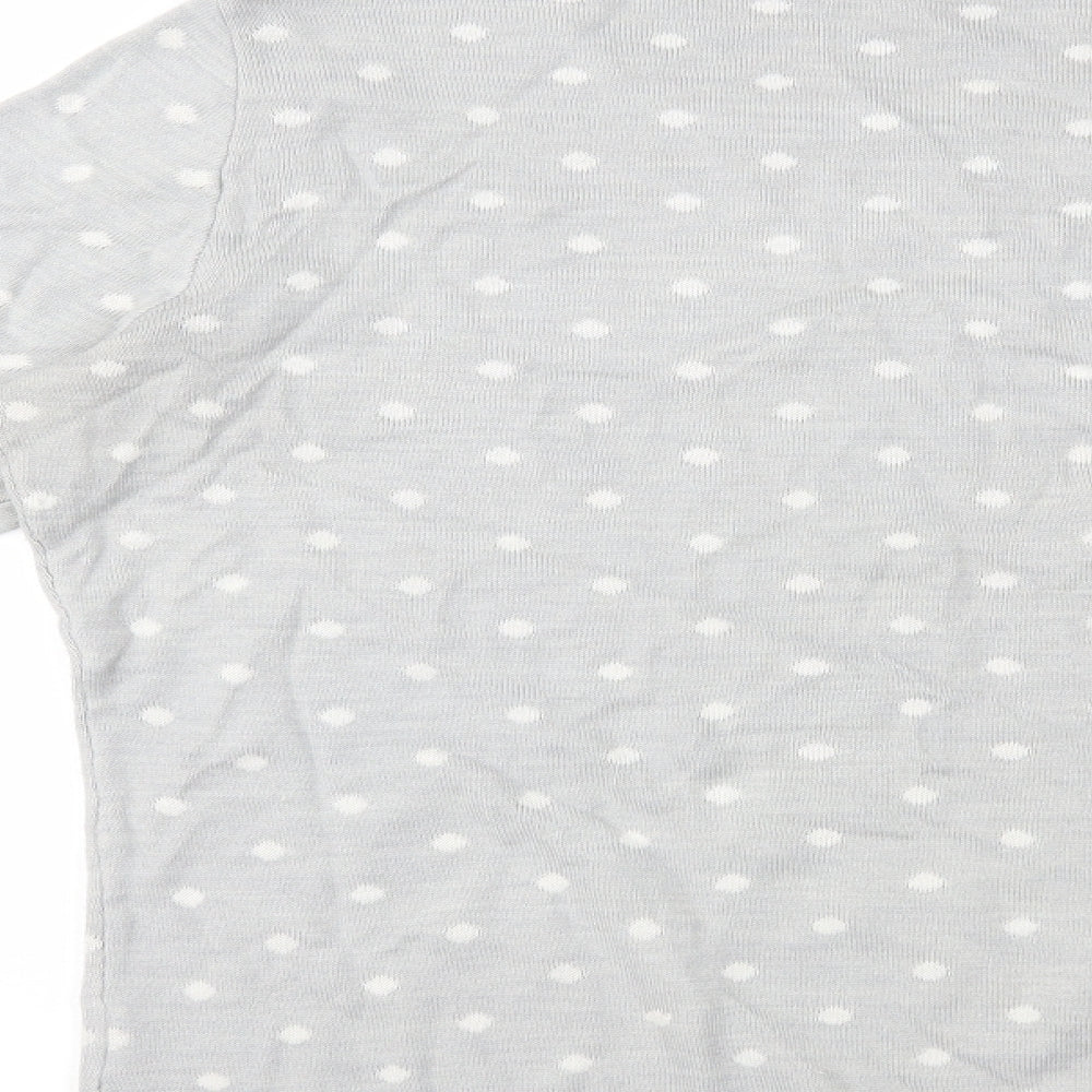 Preworn Womens Grey Polka Dot Pullover Jumper Size 16
